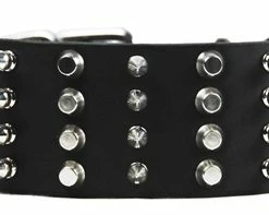 D&T 4 Row Spikes - Spiked Collar -Collars Sales Shop DTC4Combo 5