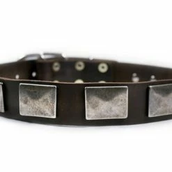 Tyler's Vintage - Leather Collar -Collars Sales Shop DTC83Nickel 5