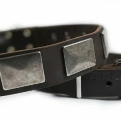 Tyler's Vintage - Leather Collar -Collars Sales Shop DTC83Nickel 6