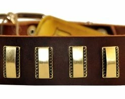 Brass Line - Leather Collar