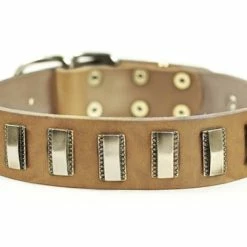 Silver Fire - Leather Collar -Collars Sales Shop DTC90Nickel 7