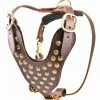 Stud Warrior - Leather Harness 2 Stud Warrior - Leather Harness -Collars Sales Shop DTH15 2