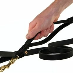 Braidy Bunch - Leather Traffic Leash 12 Braidy Bunch - Leather Traffic Leash -Collars Sales Shop DTL16 6