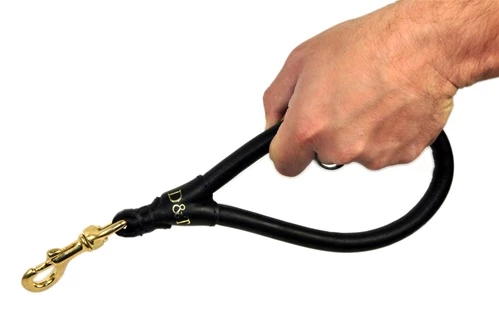 Tamed Handle (Two-Tone) - Round Leather Leash Handle 4 Tamed Handle (Two-Tone) - Round Leather Leash Handle - Image 2