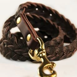 Comfort Braid Black - Leather Leash -Collars Sales Shop DTL7 4