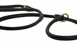 DT Rolled Leather Slip Leash Thin
