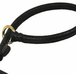 DT Rolled Leather Slip Leash Thin -Collars Sales Shop DTLROLLEDSLIPTHIN 4