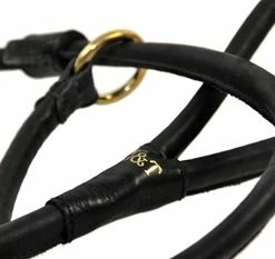 DT Rolled Leather Slip Leash Thin -Collars Sales Shop DTLROLLEDSLIPTHIN 5