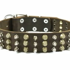 3+3 - Spiked Leather Collar -Collars Sales Shop DTS58 5